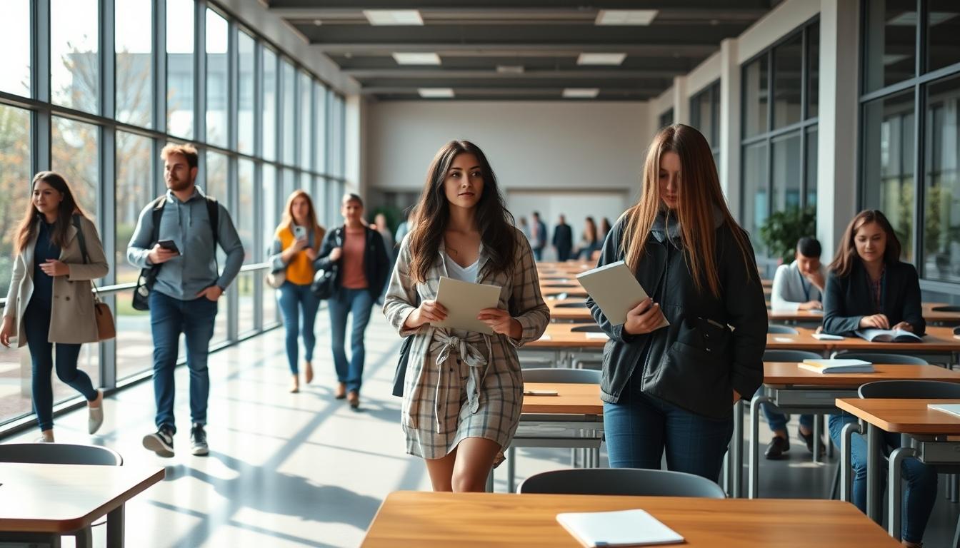 Modern university campus for students